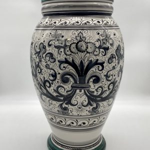 Vase with black and white double classic decorations