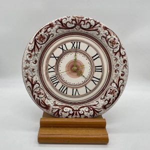 Clock with "Ricco Deruta Tuscan earth color" decoration