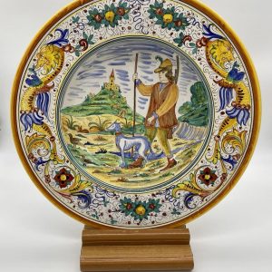 Plate "The hunter and the dog"