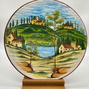 Plate "Typical Tuscan landscape" diameter 40 cm