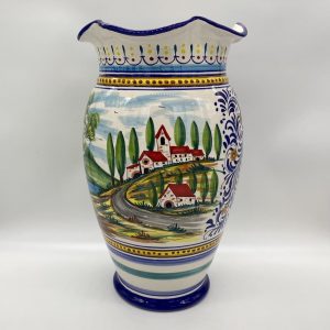 Vase with double decoration: Arabesco and Tuscan landscape