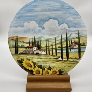 Plate "The way of the cypresses" diameter 40 cm