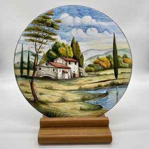 Plate "The cottage in the countryside" diameter 40 cm