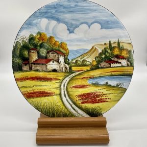 Plate "The two farms" diameter 40 cm