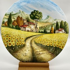 Plate "The old tower" diameter 50 cm