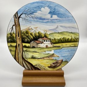 Plate "The woodpecker tree house" diameter 40 cm