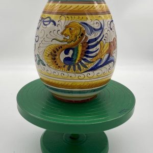 Egg piggy bank with Raffaellesco decoration