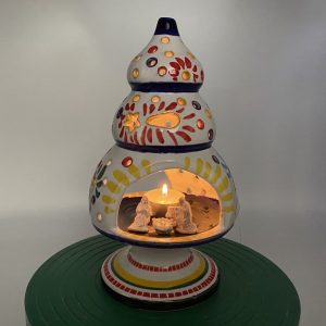 Fir with a nativity scene inside