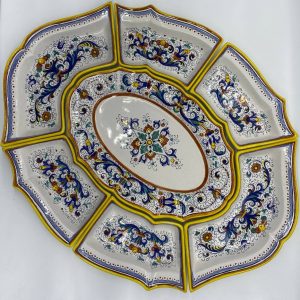 Modular appetizer holder with Ricco Deruta decoration