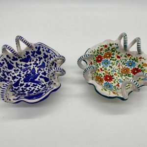 Two centerpieces with Arabesco and Stil Novo decoration