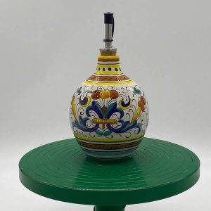 Oil / vinegar bottle with Raffaello's "Ricco Deruta" decoration