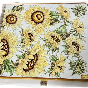 Table complete with iron base with Sunflower deoration decoration 200 cm x 90 cm